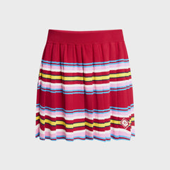 Casablanca Striped Polo Pleated Skort - Multi Dark Red | Kith Multi Dark Red