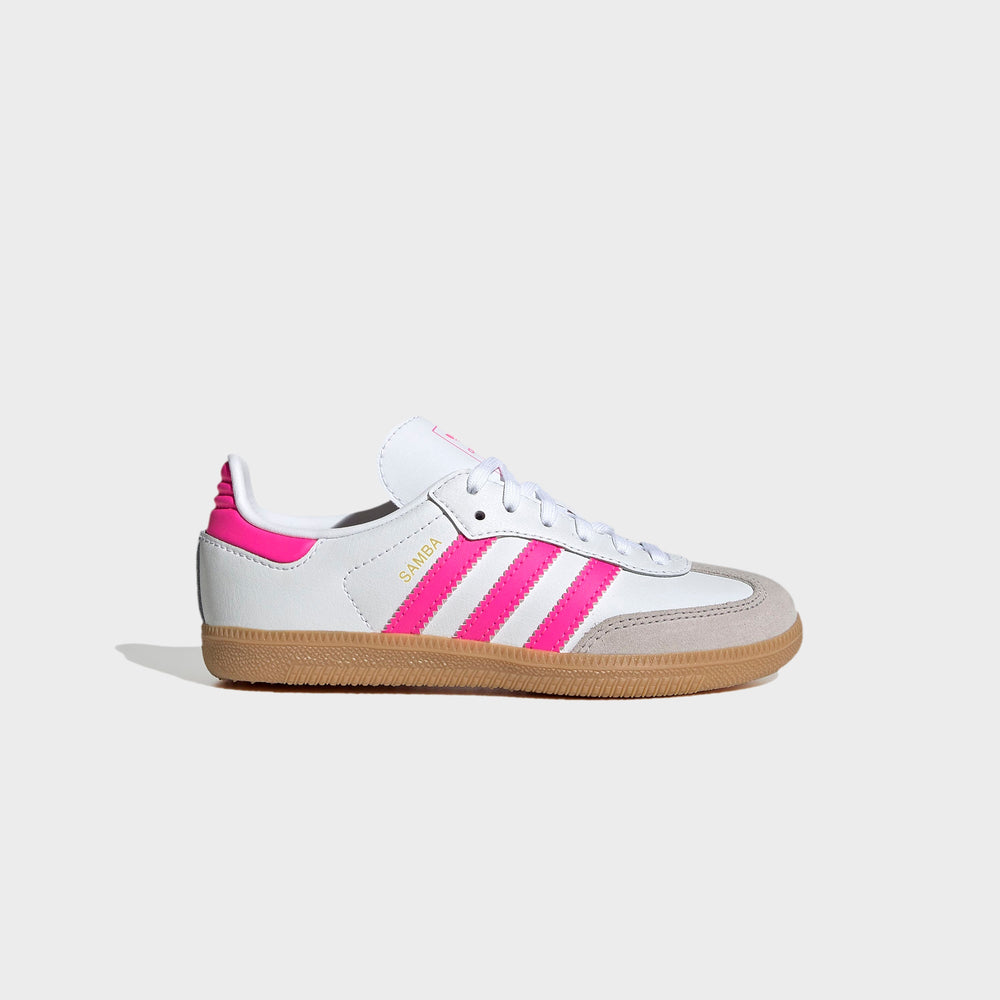adidas Kids Samba OG - White / Lucid Pink / Gum 3 | Kith White / Lucid Pink / Gum 3
