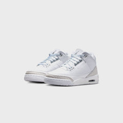 Nike GS Air Jordan 3 Retro - White / Metallic Silver / White | Kith White / Metallic Silver / White