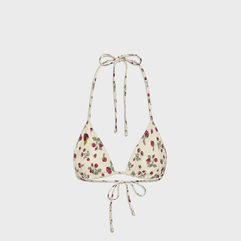 Frankies Bikinis Nick Beaded Top - Strawberry Field Print | Kith Strawberry Field Print