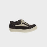 Rick Owens Vintage Sneakers Scarpe in Pelle - Mahogany / Milk / Milk | Kith Mahogany / Milk / Milk