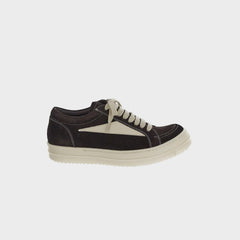 Rick Owens Vintage Sneakers Scarpe in Pelle - Mahogany / Milk / Milk | Kith Mahogany / Milk / Milk