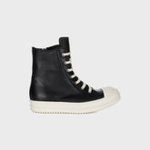 Rick Owens Leather Sneakers Scarpe in Pelle - Black / Milk / Milk | Kith Black / Milk / Milk