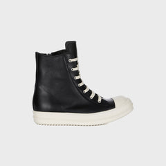 Rick Owens Leather Sneakers Scarpe in Pelle - Black / Milk / Milk | Kith Black / Milk / Milk