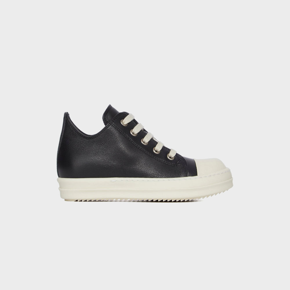 Rick Owens Kids Low Sneakers Scarpe in Pelle - Black / Milk / Milk | Kith Black / Milk / Milk