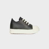 Rick Owens Baby Leather Sneakers Scarpe in Pelle - Black / Milk / Milk | Kith Black / Milk / Milk