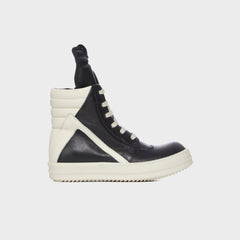 Rick Owens Kids Geobaskets Scarpe in Pelle - Black / Milk / Milk | Kith Black / Milk / Milk