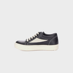 Rick Owens Kids Vintage Sneakers Scarpe in Pelle - Black / Milk / Milk | Kith Black / Milk / Milk