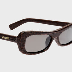Jacquemus Capri Sunglasses - Brown Croc | Kith Brown Croc