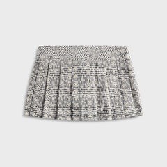 Floriane Gingham Mini Skirt with Shorts - Black / White | Kith Black / White