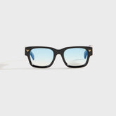 Vintage Frames Bowie Black and Clear Acetate - Glossy Black / Blue | Kith Glossy Black / Blue