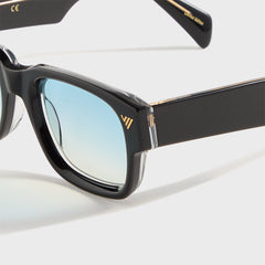Vintage Frames Bowie Black and Clear Acetate - Glossy Black / Blue | Kith Glossy Black / Blue