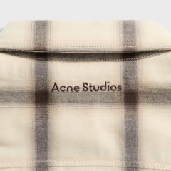 Acne Studios Flannel Button-Up Shirt - Beige / Multi | Kith Beige / Multi