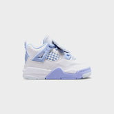 Jordan TD Air Jordan 4 Retro - White / Aluminum / Blue Tint / Oil Gree | Kith White / Aluminum / Blue Tint / Oil Green