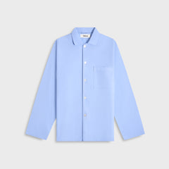 Tekla Poplin Long Sleeve Pyjama Shirt - Solid Cornflower | Kith Solid Cornflower