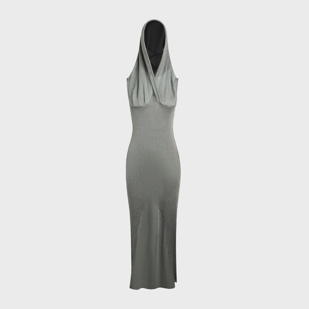 Isa Boulder Lowhood Maxi Dress - Silver Slate | Kith Silver Slate