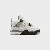Nike TD Air Jordan 4 Retro - Summit White / Fire Red / Tech Grey / Bla | Kith Summit White / Fire Red / Tech Grey / Black