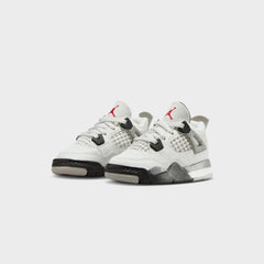 Nike TD Air Jordan 4 Retro - Summit White / Fire Red / Tech Grey / Bla | Kith Summit White / Fire Red / Tech Grey / Black
