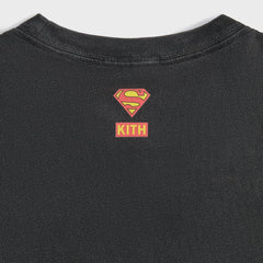Superman | Kith Man of Steel Vintage Tee - Black | Kith Black