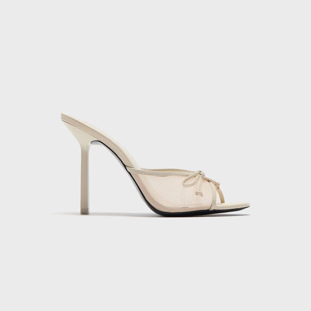 Black Suede Studio Luna 100 Slipper Mule - Swan Mesh | Kith Swan Mesh