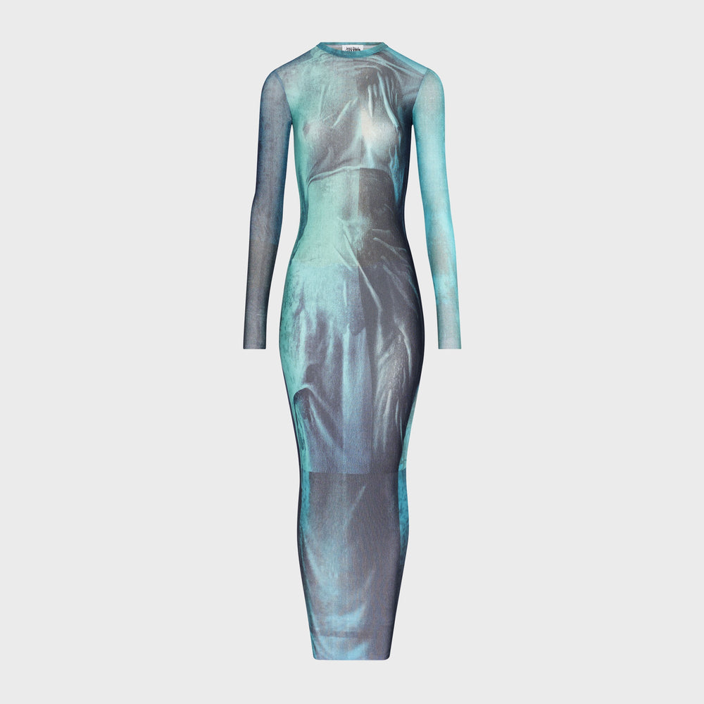 Jean Paul Gaultier Mesh Long Dress - Printed Water | Kith Printed Water