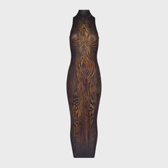 Jean Paul Gaultier Mesh Long Dress Double Layer - Printed Woods | Kith Printed Woods
