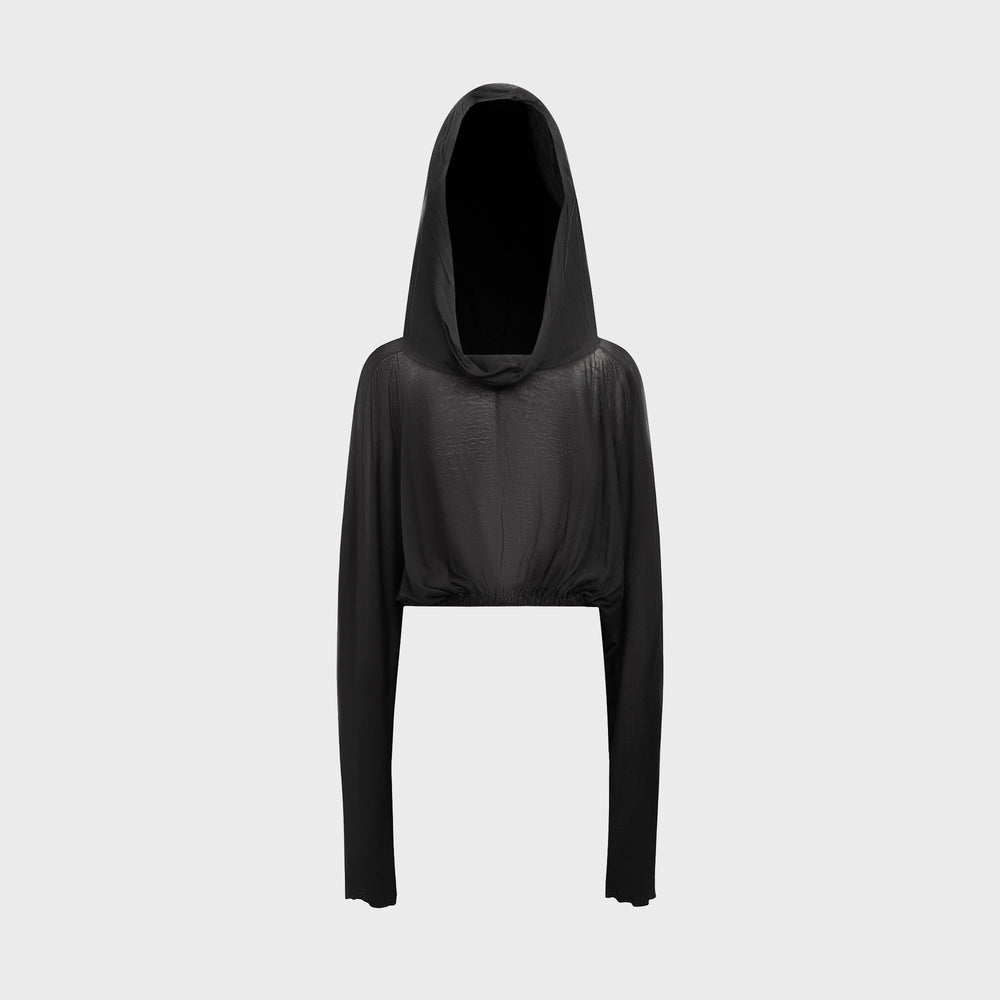 Rick Owens Cropped Hooded Tunic - Black | Kith Black