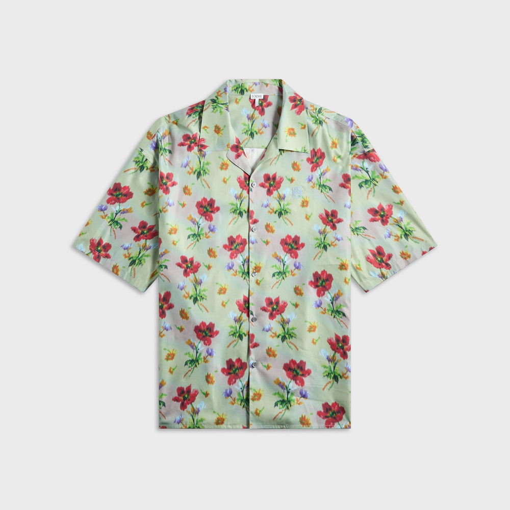 Loewe Short Sleeve Shirt - Green / Red | Kith Green / Red