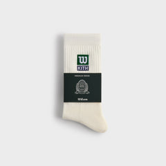 Kith for Wilson Logo Crew Socks - White | Kith White