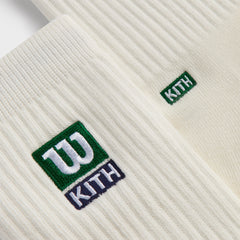 Kith for Wilson Logo Crew Socks - White | Kith White