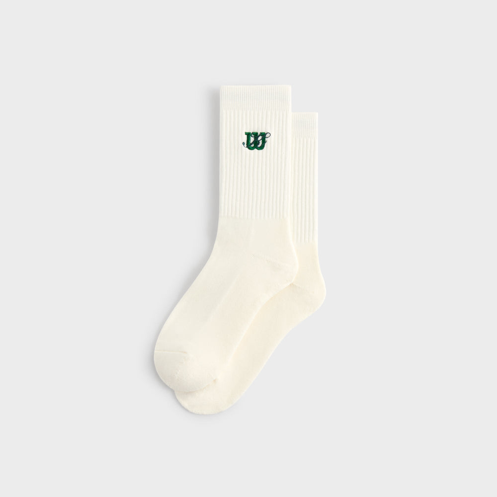 Kith for Wilson Logo Crew Socks - White | Kith White
