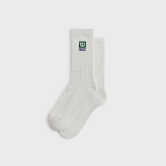 Kith for Wilson Logo Crew Socks - Light Heather Grey | Kith Light Heather Grey