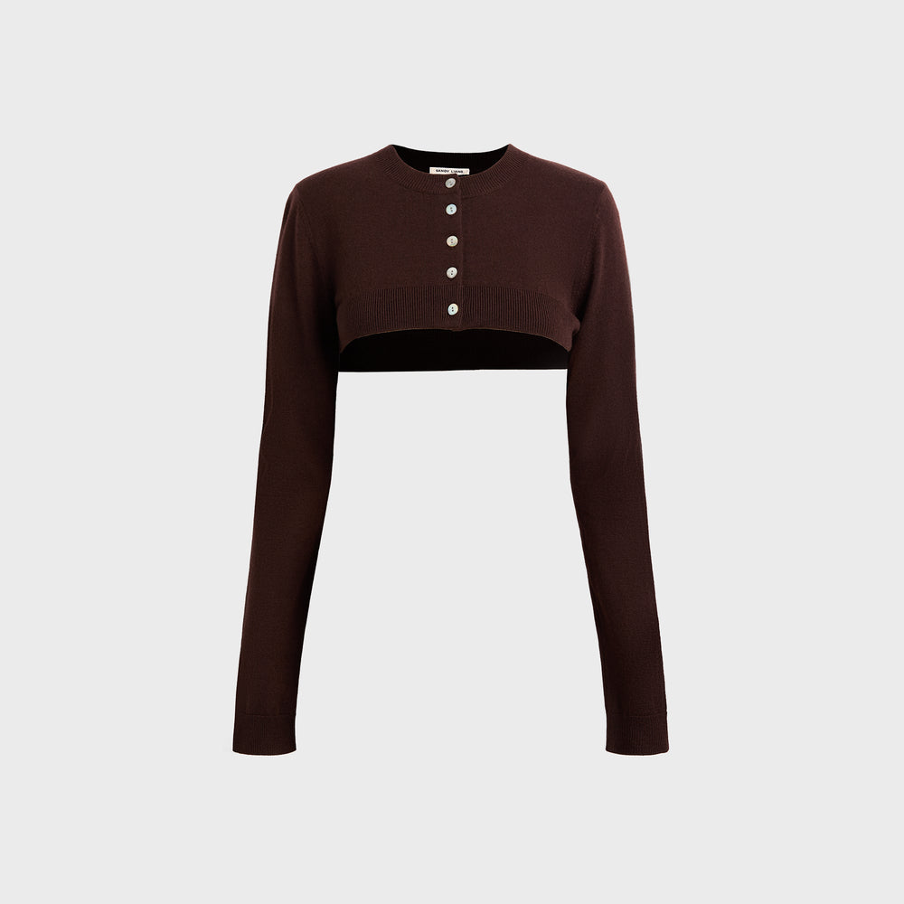 Sandy Liang Chip Cardigan - Brown | Kith Brown