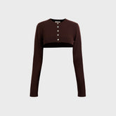 Sandy Liang Chip Cardigan - Brown | Kith Brown