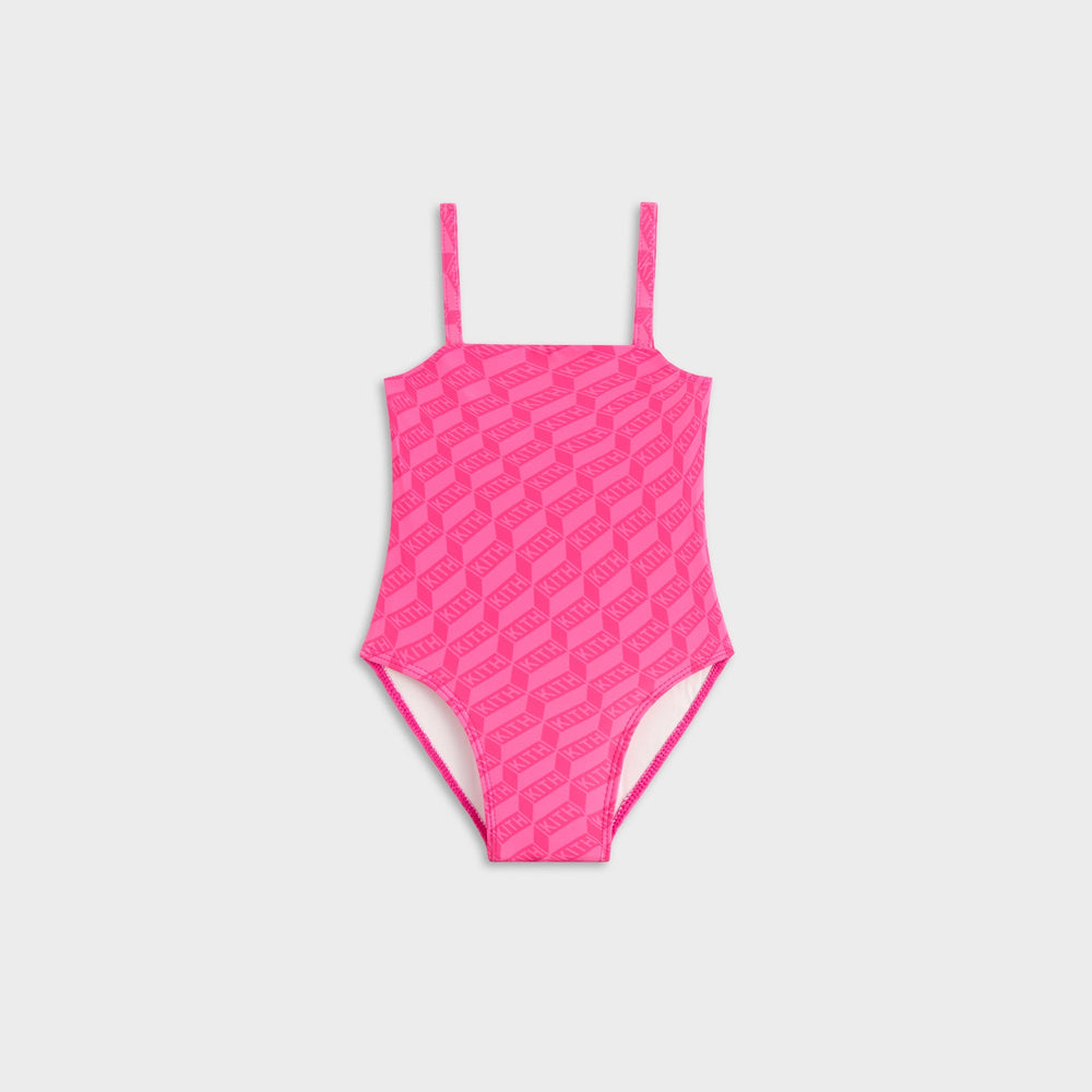 Kith Baby Monogram Audrey One-Piece Swim Suit - Zinnia | Kith Zinnia