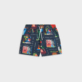 Kith Kids Souvenir Stamp Kai Swim Trunk - Nocturnal | Kith Nocturnal