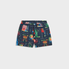 Kith Kids Souvenir Stamp Kai Swim Trunk - Nocturnal | Kith Nocturnal