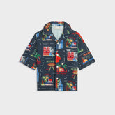 Kith Kids Souvenir Stamp Thompson Camp Shirt - Nocturnal | Kith Nocturnal