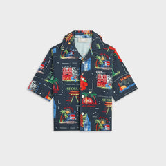 Kith Kids Souvenir Stamp Thompson Camp Shirt - Nocturnal | Kith Nocturnal