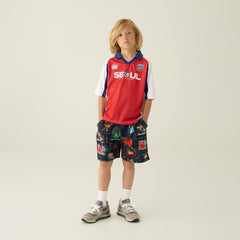 Kith Kids Souvenir Stamp Thompson Camp Short - Nocturnal | Kith Nocturnal