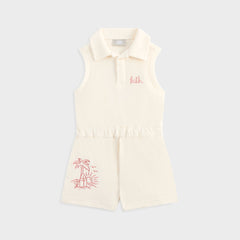 Kith Kids Novelty Terry Romper - Sandrift | Kith Sandrift