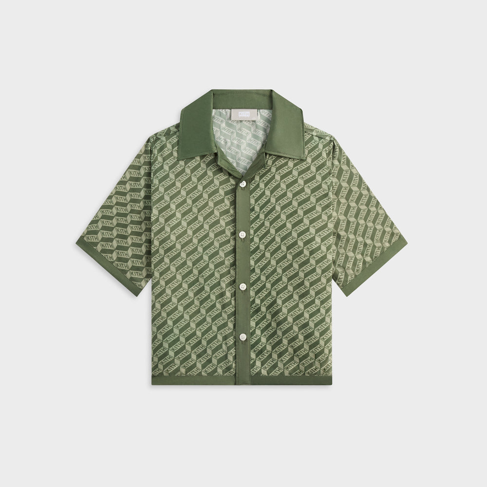 Kith Kids Monogram Thompson Camp Shirt - Spear | Kith Spear