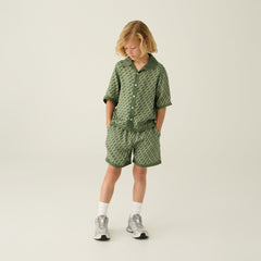Kith Kids Monogram Thompson Camp Shirt - Spear | Kith Spear
