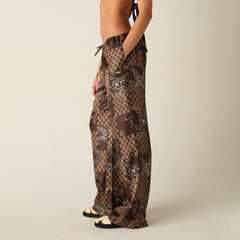 Kith Women Michi Crest Paisley Pant - Brew | Kith Brew
