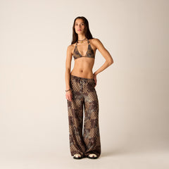 Kith Women Michi Crest Paisley Pant - Brew | Kith Brew