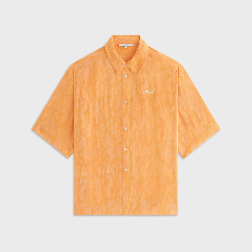 Kith Women Mari Wavy Jacquard Shirt - Midsummer | Kith Midsummer