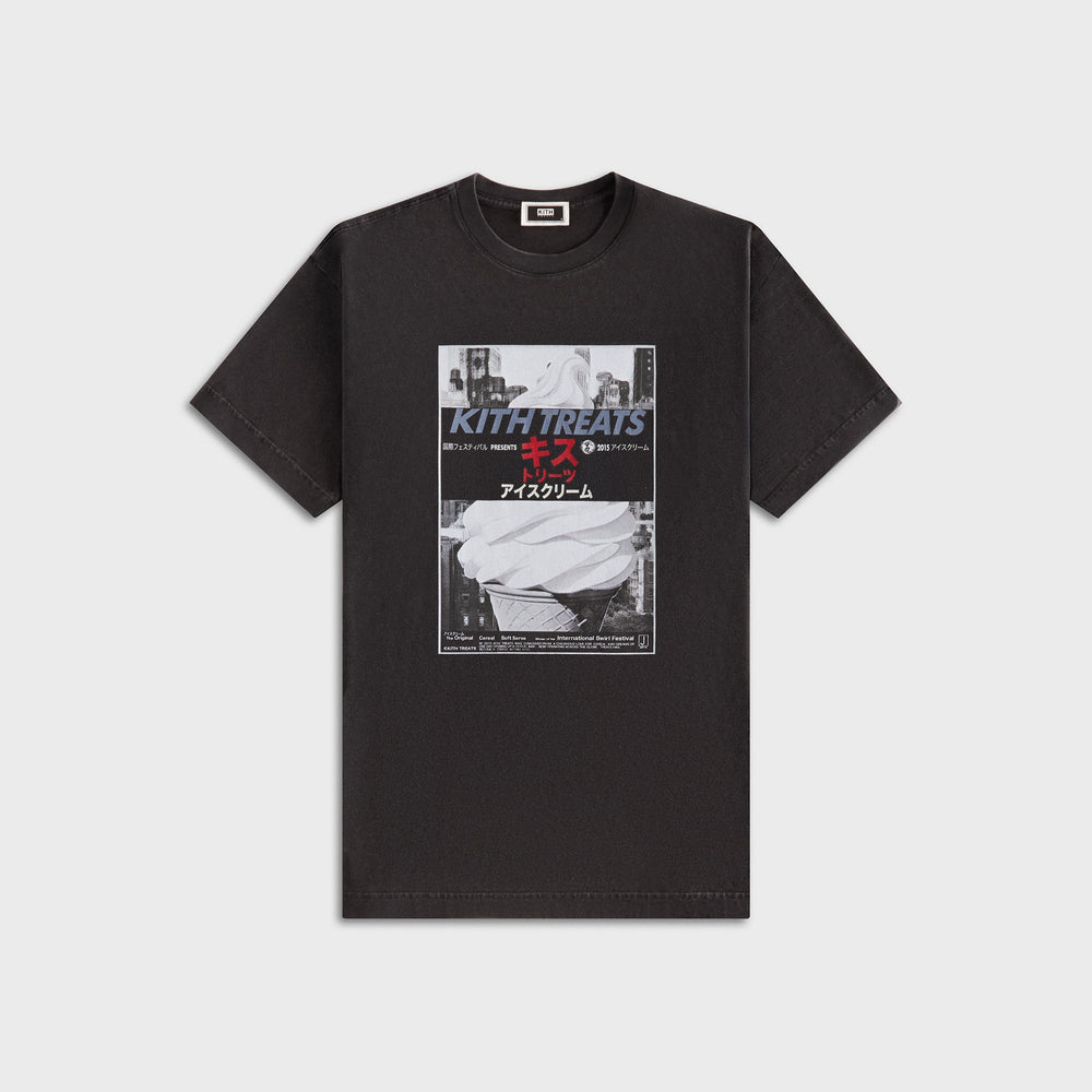 Kith Treats Double Feature Vintage Tee - Black | Kith Black