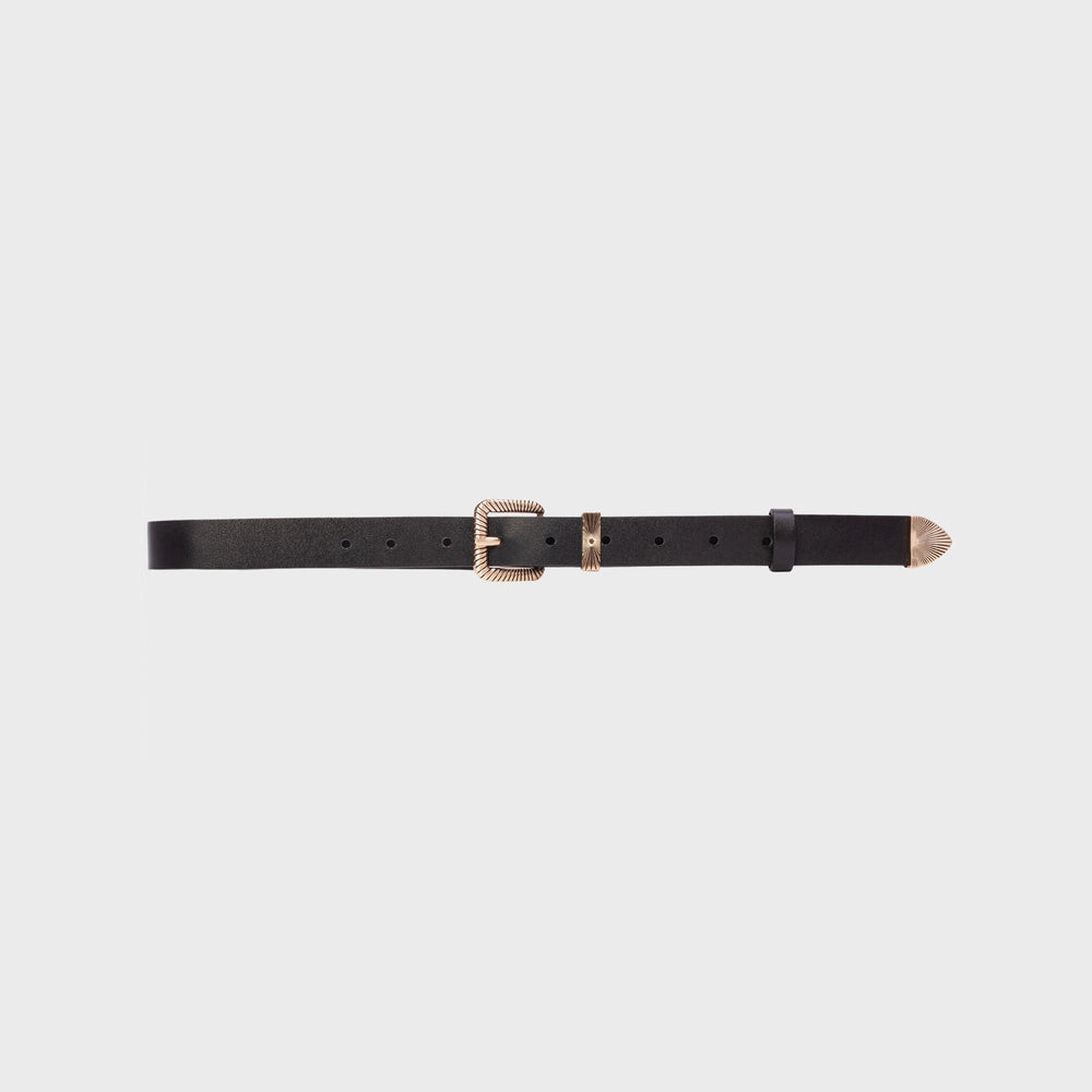 Black Suede Studio Una Belt - Black Leather | Kith Black Leather