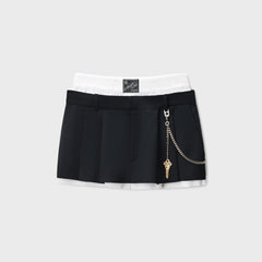 Alexander Wang Pre-Styled Pleated Skort with Chain - Black | Kith Black