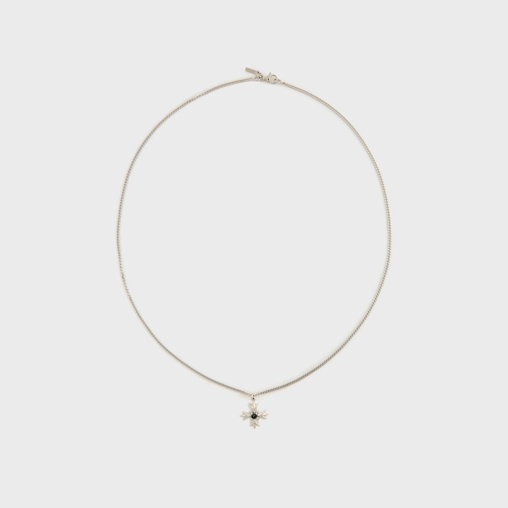 Emanuele Bicocchi Crest+Black Crystal Necklace - Silver | Kith Silver
